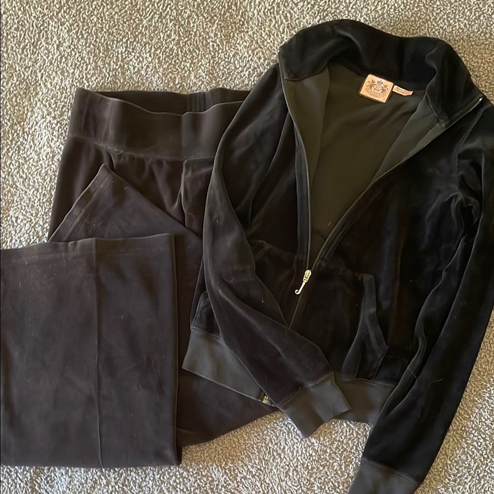SET Juicy Couture black velvet tracksuit